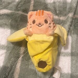 Cute Cat Plush in Banana Costume Bananua